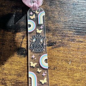 Colorful Bookmark with Rainbow and Butterfly Design